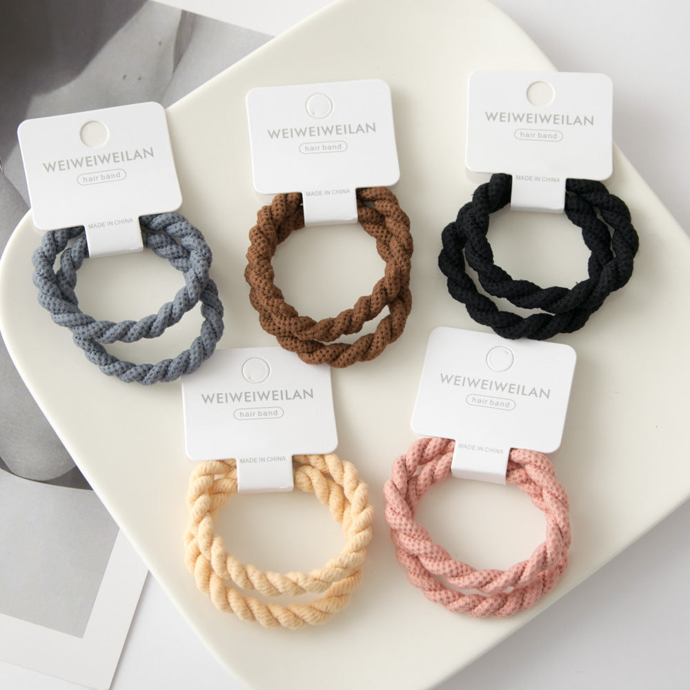 2-piece Thick Type Hand-woven Hair Rope