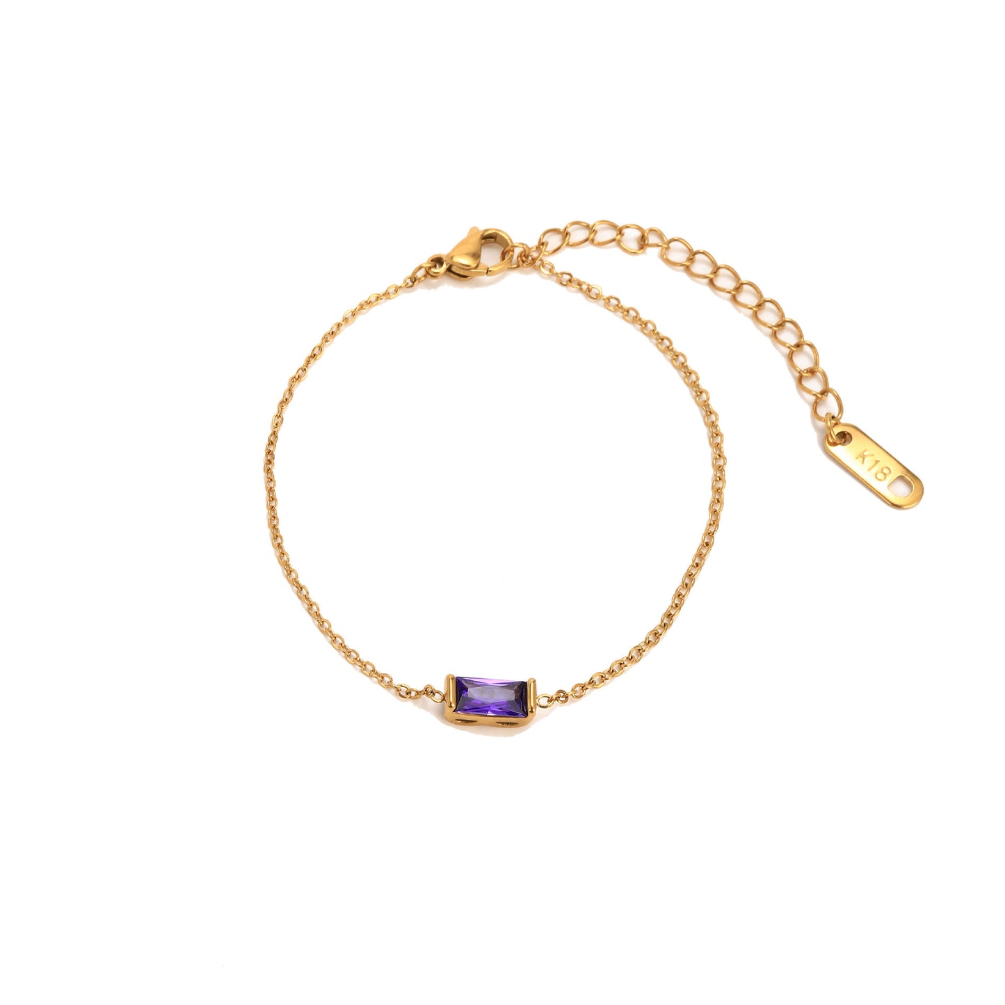 Birthstone 12 Birthstones Zircon Bracelet For Women