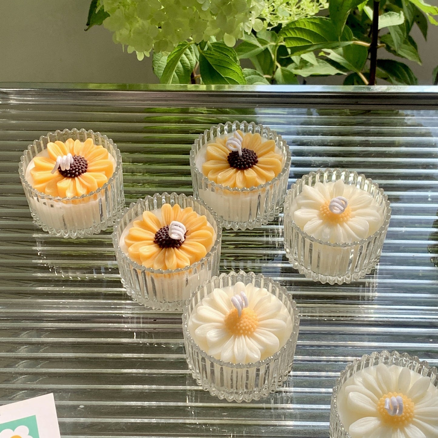High-end Glass Aromatherapy Candle Flower Shape