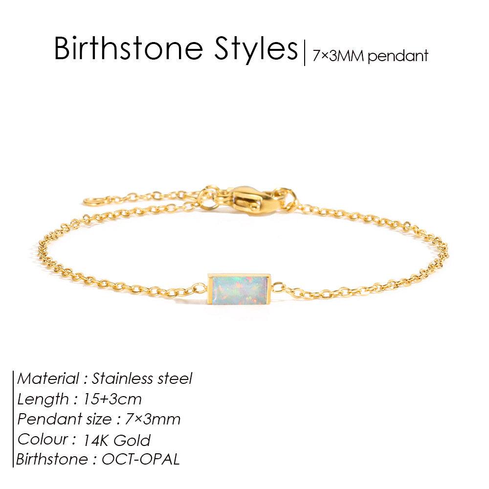 Birthstone 12 Birthstones Zircon Bracelet For Women