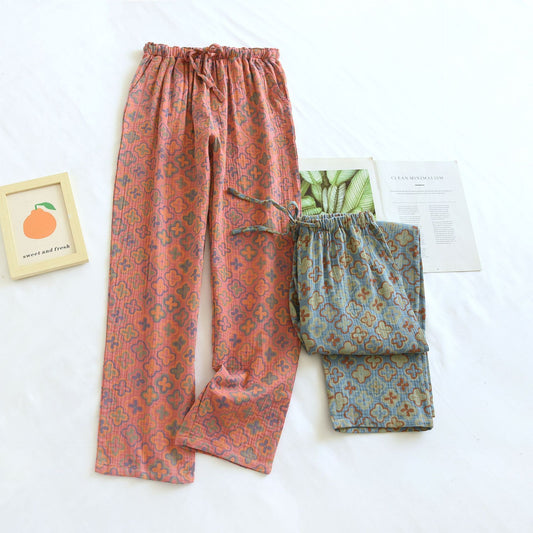 Spring And Autumn New Double-layer Cotton Yarn Home Pants