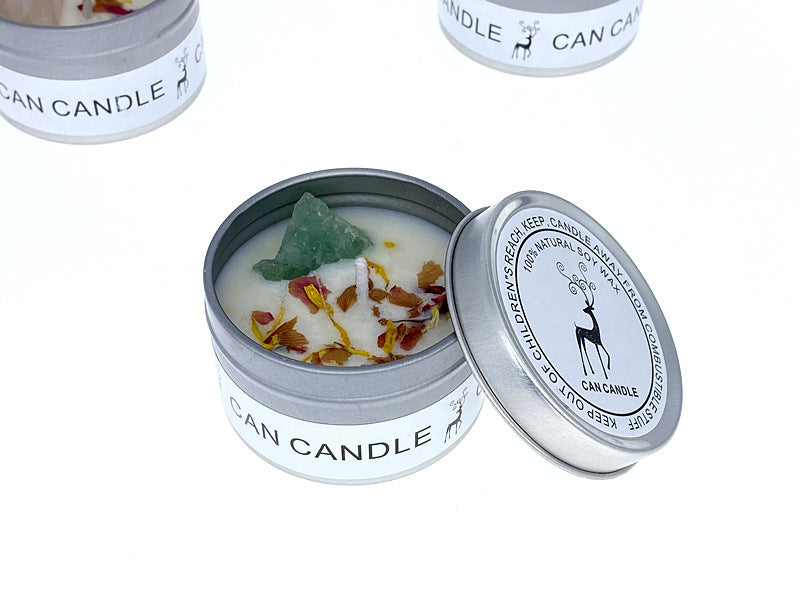 Dried Flower Tinplate Candle Wedding Hotel Gift