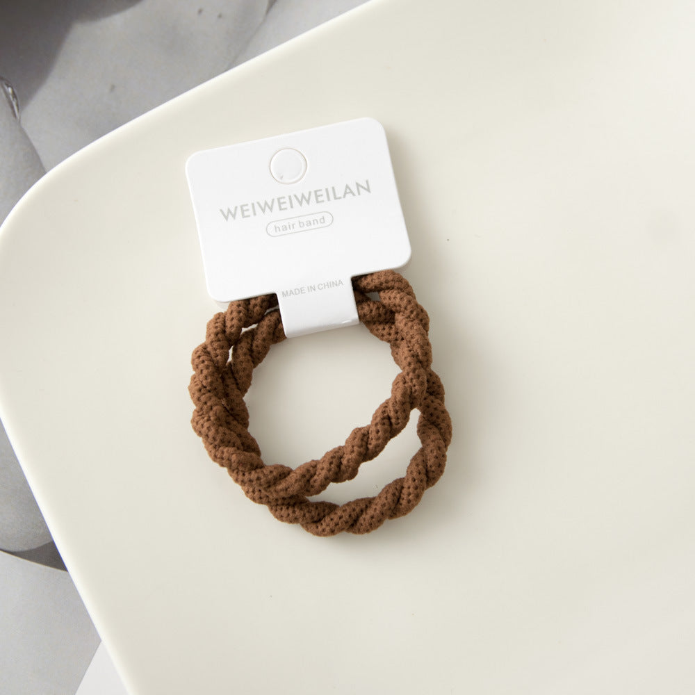 2-piece Thick Type Hand-woven Hair Rope