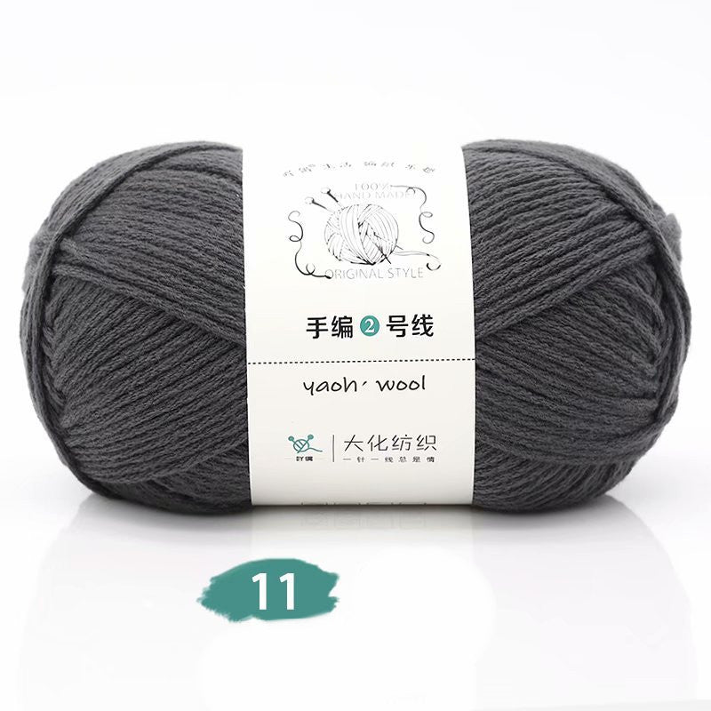 Medium Thick Hand-knitted Woolen Yarn Scarf Hat Coat Stick Needle DIY6 Strands
