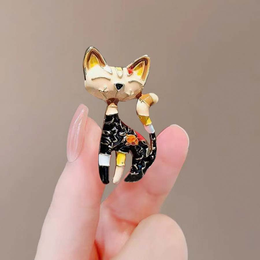 Retro Black Kitten Brooch High-grade Niche Pin
