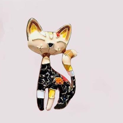 Retro Black Kitten Brooch High-grade Niche Pin