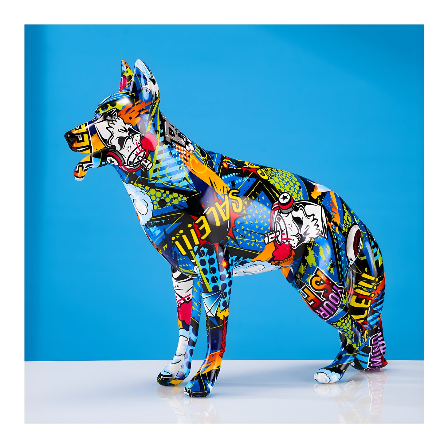 Color Plating German Shepherd Resin Craft Ornament