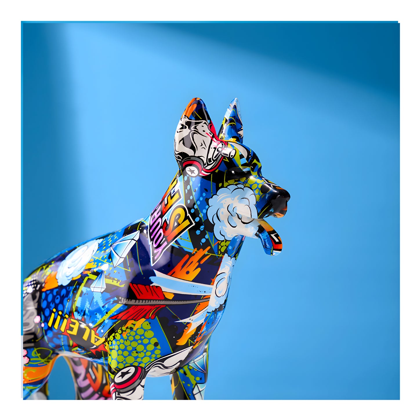 Color Plating German Shepherd Resin Craft Ornament