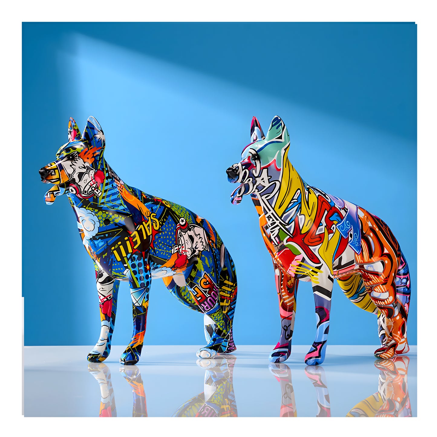 Color Plating German Shepherd Resin Craft Ornament