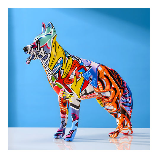 Color Plating German Shepherd Resin Craft Ornament