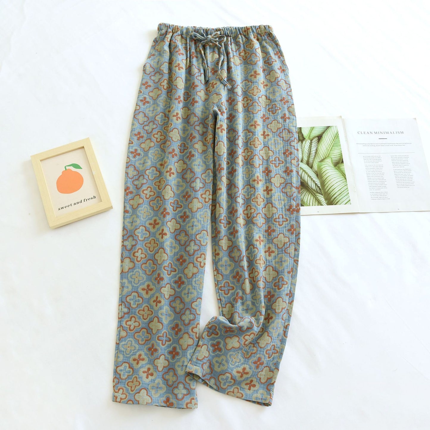 Spring And Autumn New Double-layer Cotton Yarn Home Pants