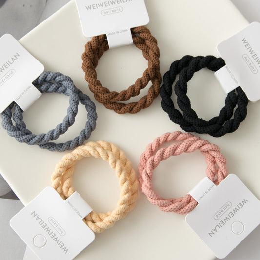 2-piece Thick Type Hand-woven Hair Rope