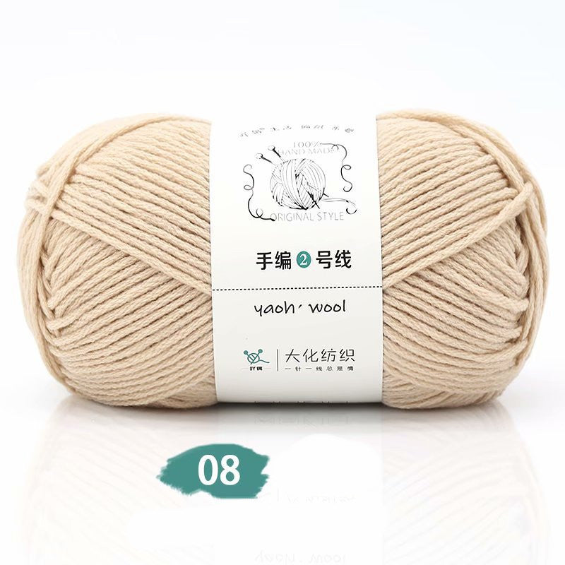 Medium Thick Hand-knitted Woolen Yarn Scarf Hat Coat Stick Needle DIY6 Strands
