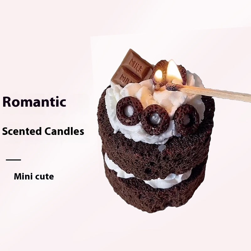 Chocolate Velvet Cute Cake Aromatherapy Candle