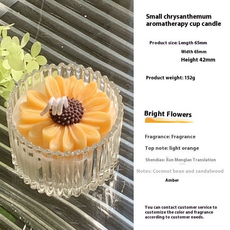 High-end Glass Aromatherapy Candle Flower Shape