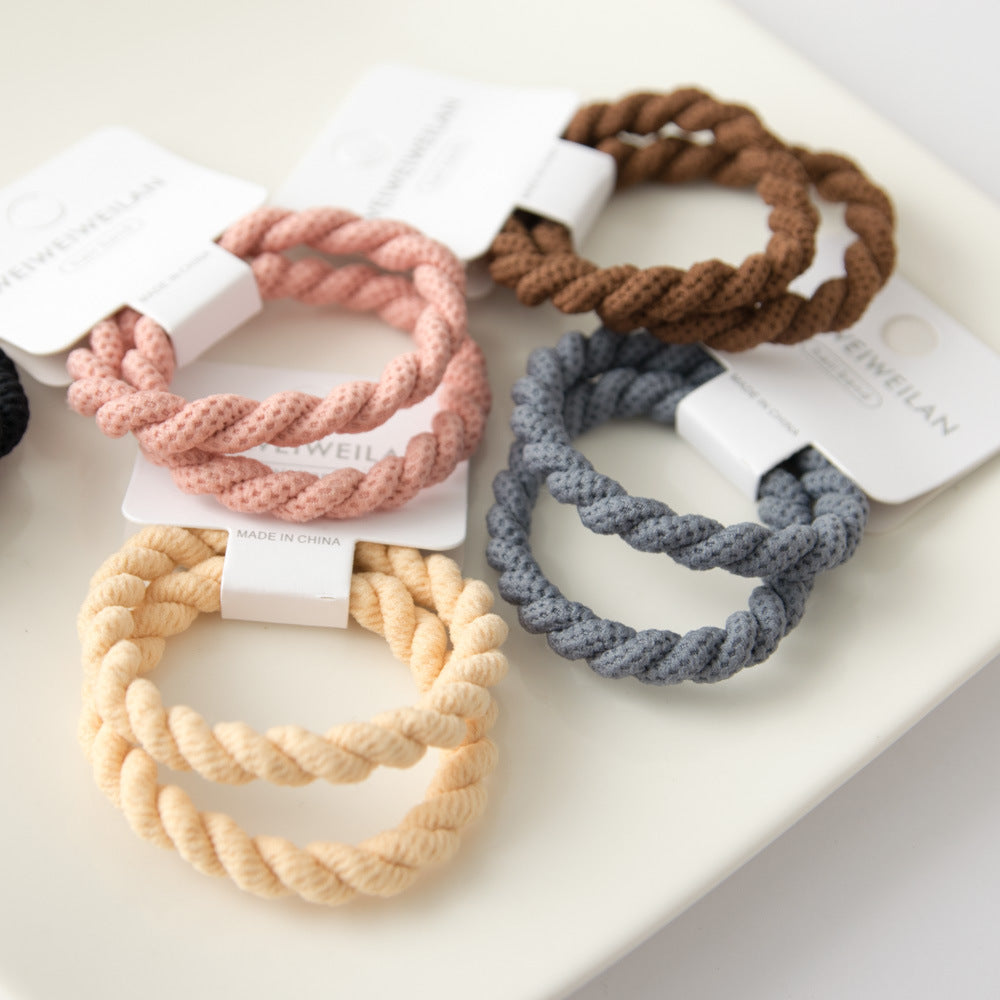 2-piece Thick Type Hand-woven Hair Rope