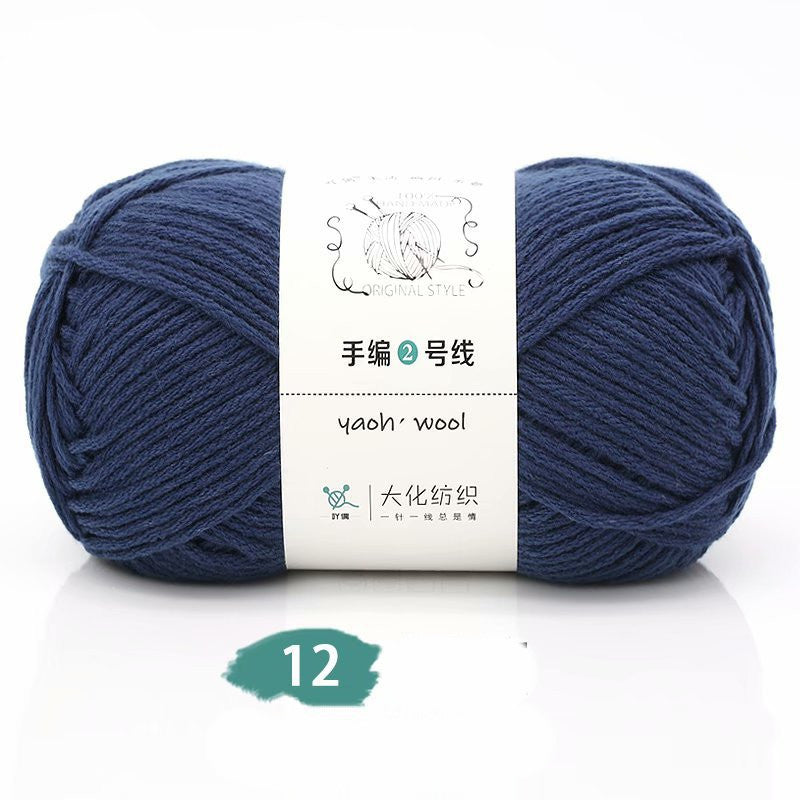 Medium Thick Hand-knitted Woolen Yarn Scarf Hat Coat Stick Needle DIY6 Strands