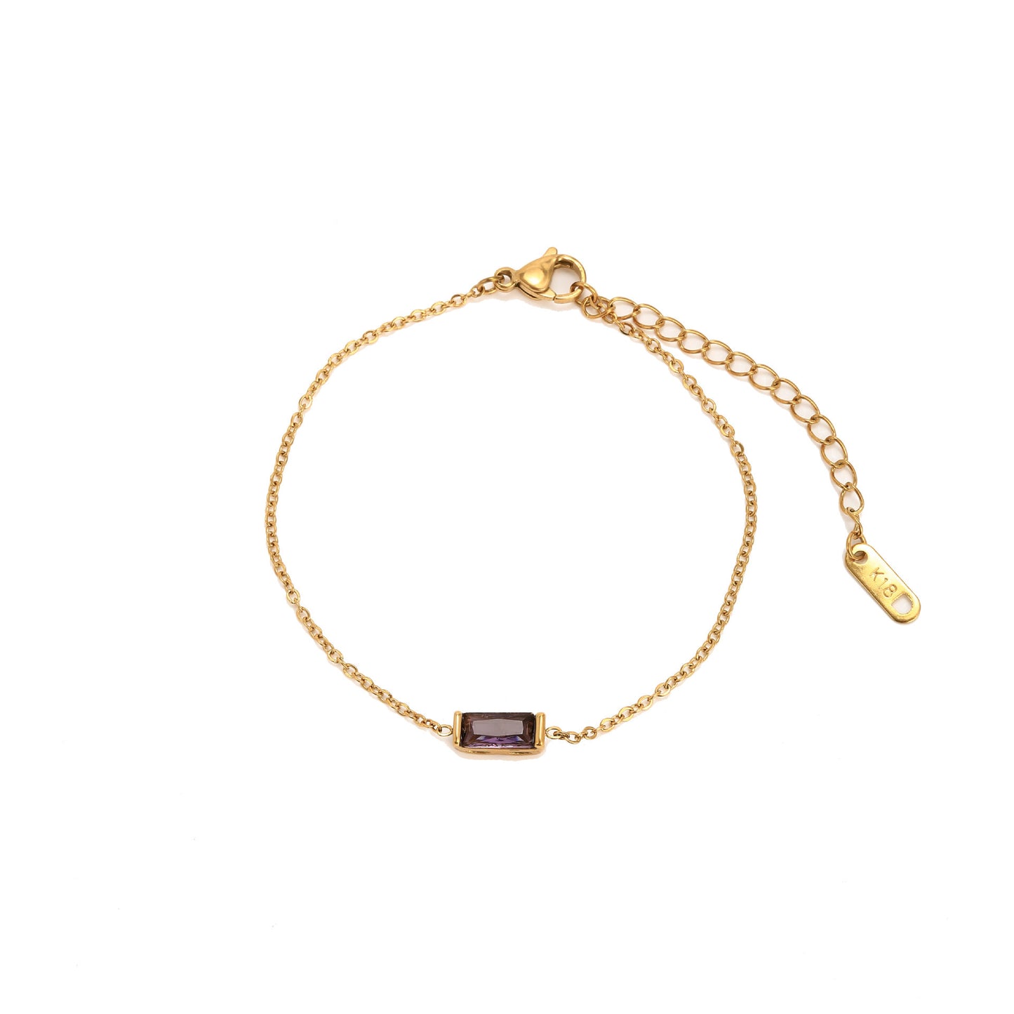 Birthstone 12 Birthstones Zircon Bracelet For Women
