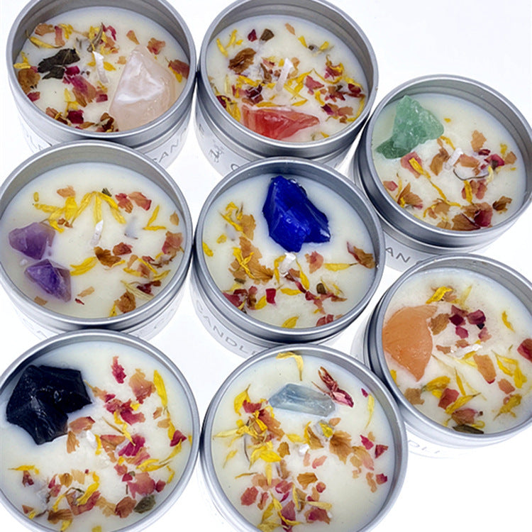 Dried Flower Tinplate Candle Wedding Hotel Gift