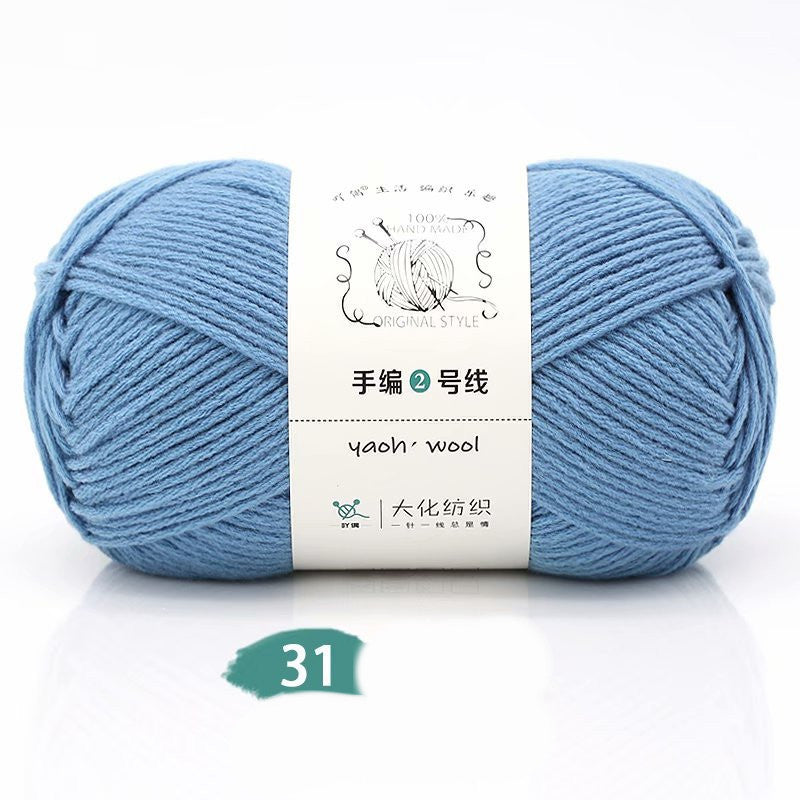 Medium Thick Hand-knitted Woolen Yarn Scarf Hat Coat Stick Needle DIY6 Strands