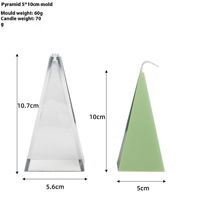 Pyramid Quadrangle Candle Mould Acrylic Mold