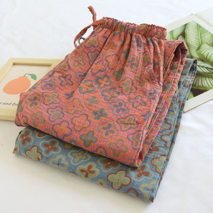 Spring And Autumn New Double-layer Cotton Yarn Home Pants