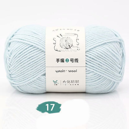 Medium Thick Hand-knitted Woolen Yarn Scarf Hat Coat Stick Needle DIY6 Strands