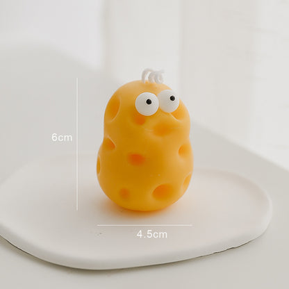 Cheese Aromatherapy Cartoon Shape Round Cheese Candle