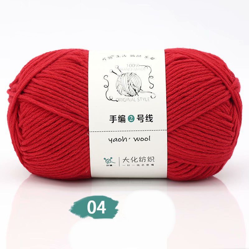 Medium Thick Hand-knitted Woolen Yarn Scarf Hat Coat Stick Needle DIY6 Strands