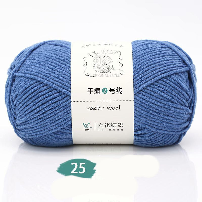 Medium Thick Hand-knitted Woolen Yarn Scarf Hat Coat Stick Needle DIY6 Strands