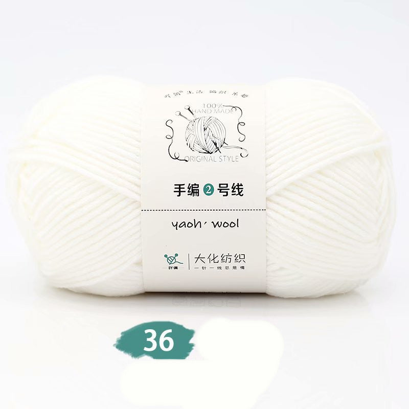Medium Thick Hand-knitted Woolen Yarn Scarf Hat Coat Stick Needle DIY6 Strands