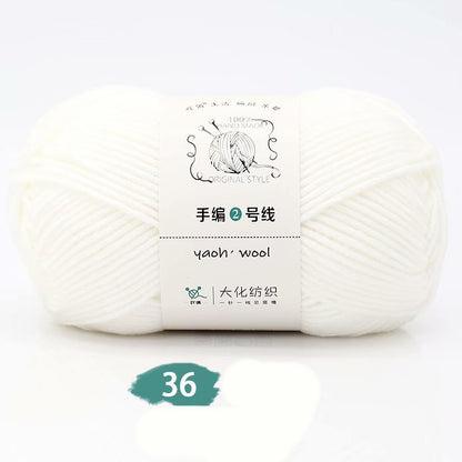 Medium Thick Hand-knitted Woolen Yarn Scarf Hat Coat Stick Needle DIY6 Strands