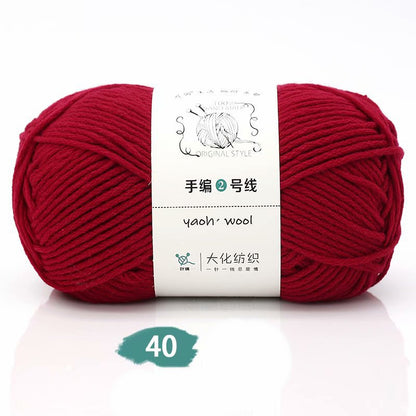 Medium Thick Hand-knitted Woolen Yarn Scarf Hat Coat Stick Needle DIY6 Strands