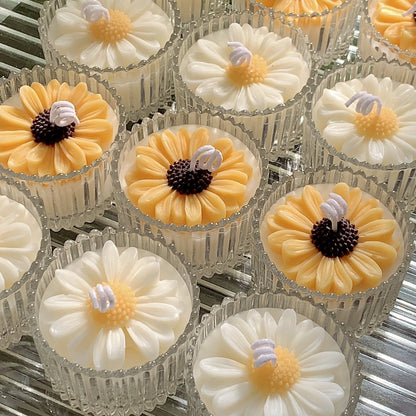 High-end Glass Aromatherapy Candle Flower Shape