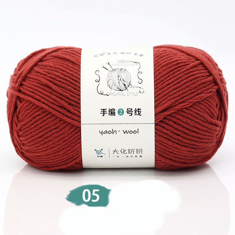 Medium Thick Hand-knitted Woolen Yarn Scarf Hat Coat Stick Needle DIY6 Strands