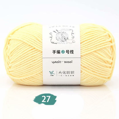 Medium Thick Hand-knitted Woolen Yarn Scarf Hat Coat Stick Needle DIY6 Strands