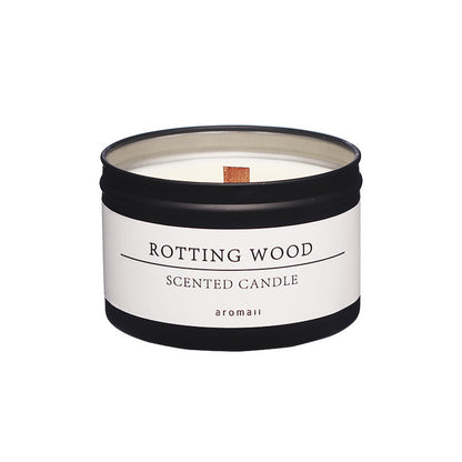 Smokeless Plant Soy Wax Aromatherapy Candle Black Tinplate Can Romantic Valentine's Day Gift