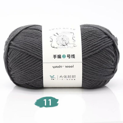 Medium Thick Hand-knitted Woolen Yarn Scarf Hat Coat Stick Needle DIY6 Strands