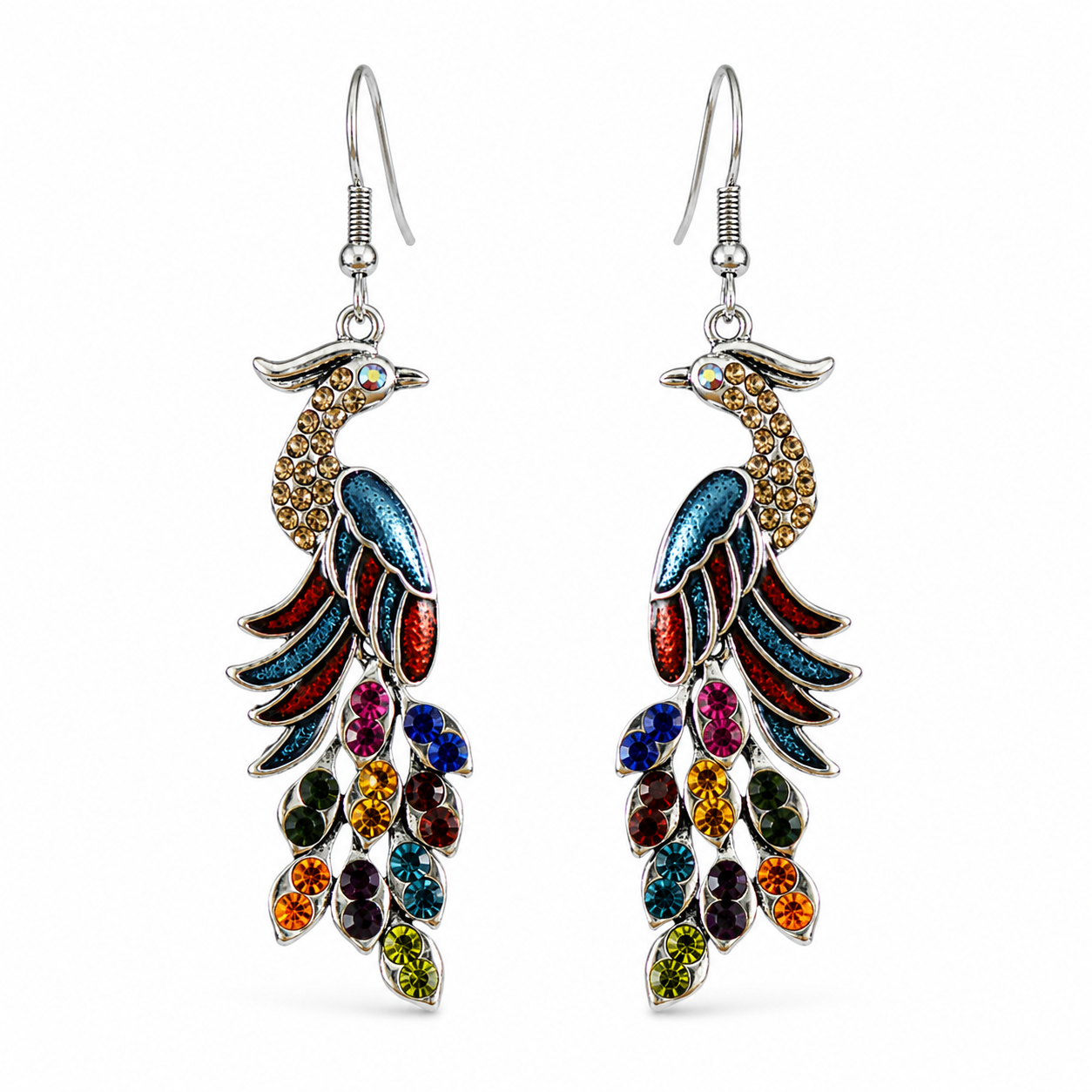 European Peacock Earrings