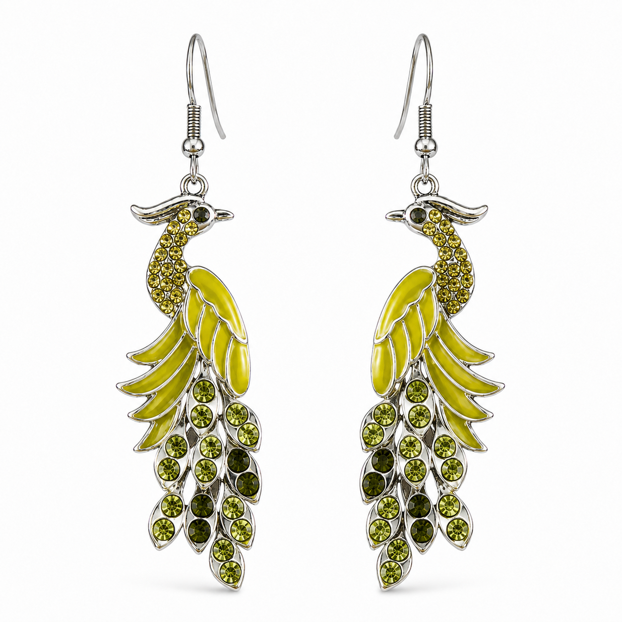 European Peacock Earrings