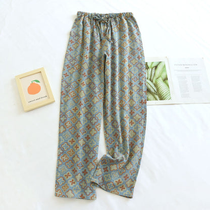 Spring And Autumn New Double-layer Cotton Yarn Home Pants
