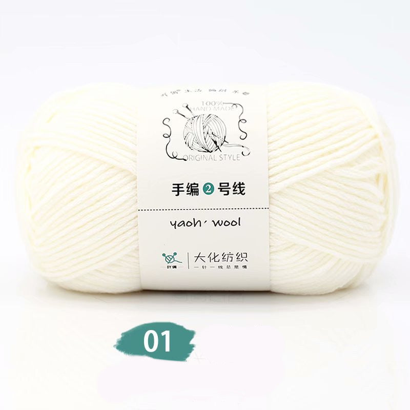Medium Thick Hand-knitted Woolen Yarn Scarf Hat Coat Stick Needle DIY6 Strands