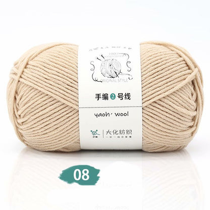 Medium Thick Hand-knitted Woolen Yarn Scarf Hat Coat Stick Needle DIY6 Strands