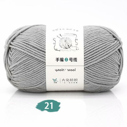 Medium Thick Hand-knitted Woolen Yarn Scarf Hat Coat Stick Needle DIY6 Strands