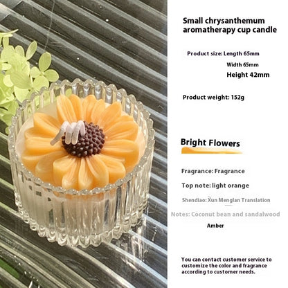 High-end Glass Aromatherapy Candle Flower Shape