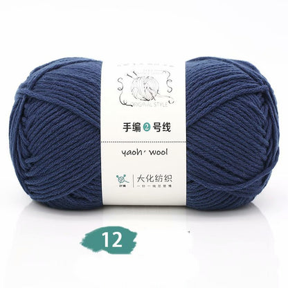 Medium Thick Hand-knitted Woolen Yarn Scarf Hat Coat Stick Needle DIY6 Strands
