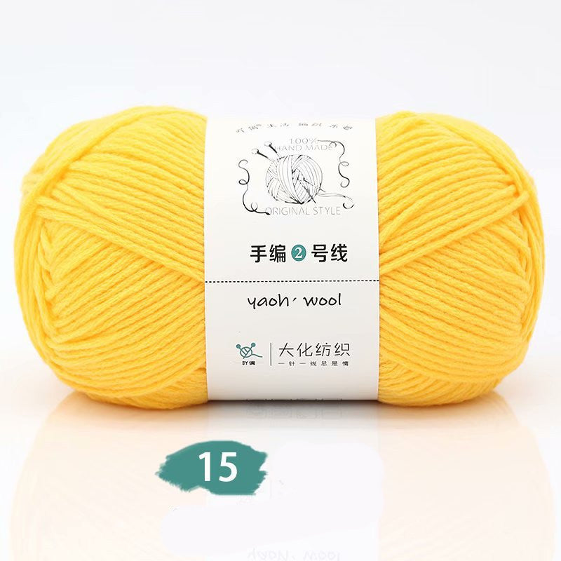 Medium Thick Hand-knitted Woolen Yarn Scarf Hat Coat Stick Needle DIY6 Strands