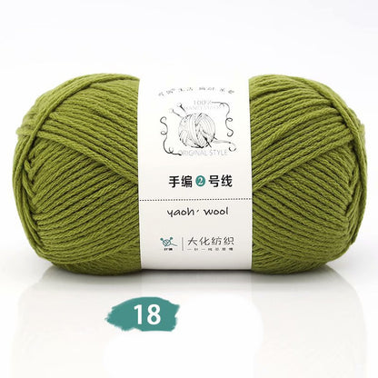 Medium Thick Hand-knitted Woolen Yarn Scarf Hat Coat Stick Needle DIY6 Strands