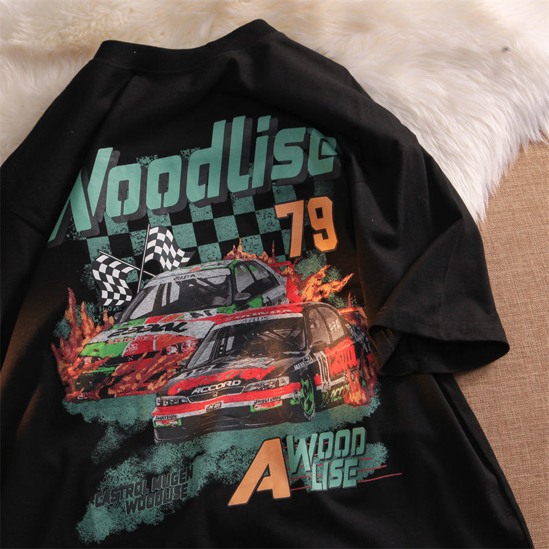 summer New Tiger Year Short-sleeved T-shirt Loose Western Style Printed Crew Neck Half Sleeve T-shirt Top Men And Women Fashion